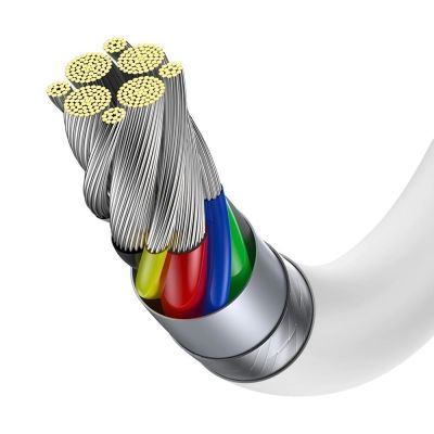 4. Kabel Baseus CATYS-C02 USB-C - USB-C PD QC FCP 100W 5A 2m - biały