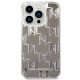3. Etui Karl Lagerfeld Liquid Glitter Monogram na iPhone 14 Pro - srebrne