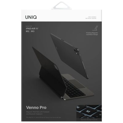 8. Etui UNIQ Venno Pro Magnetic Smart z klawiaturą na iPad 11" A16 (2025) / iPad 10.9" (2022) - czarne