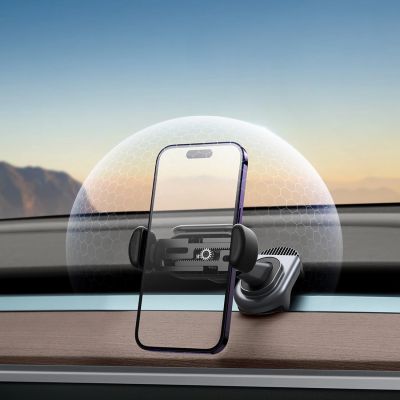 15. Uchwyt samochodowy elektryczny z panelem słonecznym do Tesla Model 3 / Y Baseus T-Space - czarny