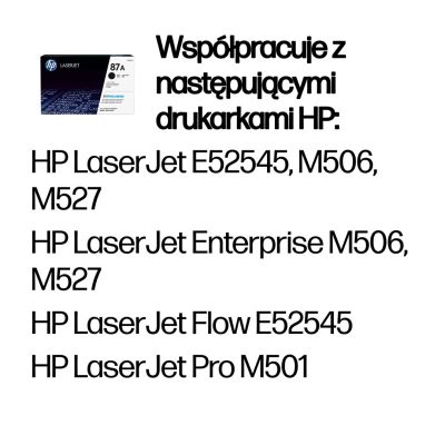 13. HP 87A oryginalny wkład z czarnym tonerem LaserJet