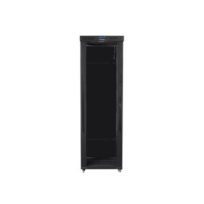 5. LANBERG SZAFAS TOJĄCA RACK 19" 47U 800X1200 DRZWI SZKLANE LCD CZARNA FF01-8247-12BL