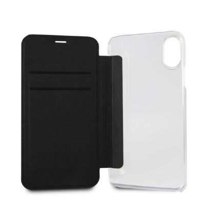 4. Etui Karl Lagerfeld Signature Glitter na iPhone X / Xs - czarne