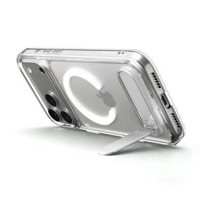 6. Etui Spigen Ultra Hybrid "S" MagSafe na iPhone 17 Pro - przezroczysto-białe