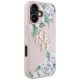 4. Etui Guess Grained Roses Big 4G logo na iPhone 16 - różowe