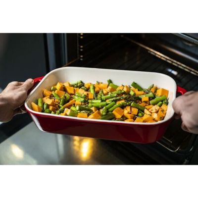 3. Zestaw 3 prostokątnych półmisków ceramicznych STAUB 40508-171-0 - czerwony