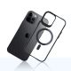 9. Etui 3mk Satin Armor MagCase z MagSafe na iPhone 12 Pro Max - przezroczyste z czarną ramką