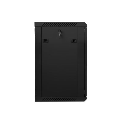 2. Lanberg Szafa rack 19 cali Wall-Mount 15U/600x450 V2 czarna, drzwi szklane