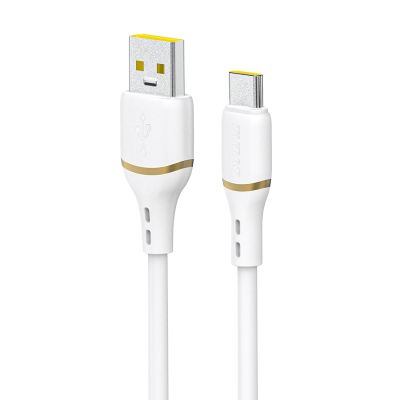 Kabel Dudao L25T USB-A - USB-C silikonowy 5A 1m - biały