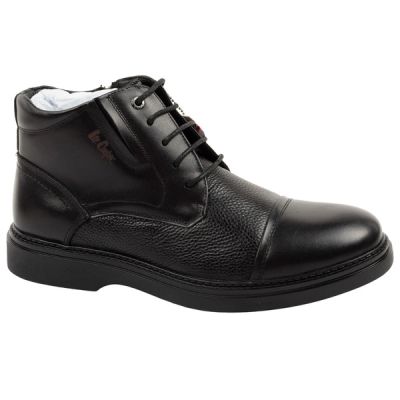 Lee Cooper buty męskie eleganckie skórzane czarne trzewiki ocieplane
