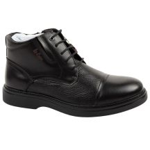 Lee Cooper buty męskie eleganckie skórzane czarne trzewiki ocieplane