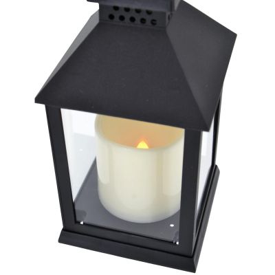 4. LATARNIA LATARENKA DEKORACYJNA 23 CM LED NA BATERIE CZARNA