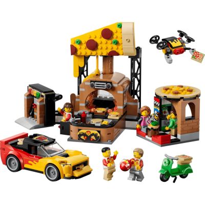3. LEGO City 60496 - Dostawa pizzy z pojazdami