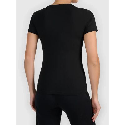 2. T-shirt basic z dekoltem typu serek damski 4F 4FWMM00TTSHF3307-20S