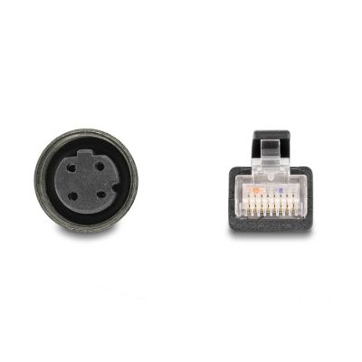 3. DeLOCK M12 Kabel adaptera z kodowaniem D 4-pinowe żeńskie do męski RJ45 o długości 50 cm