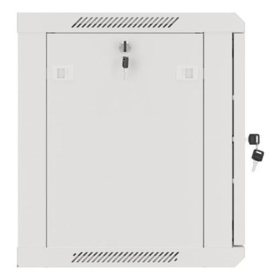2. Szafa instalacyjna Rack wisząca 19" 9U 600x450 szara drzwi metalowe LANBERG (Flat Pack)