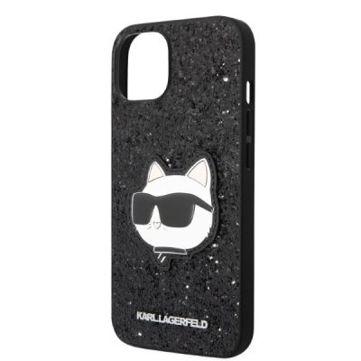 6. Etui Karl Lagerfeld Glitter Choupette Patch na iPhone 14 Plus - czarne