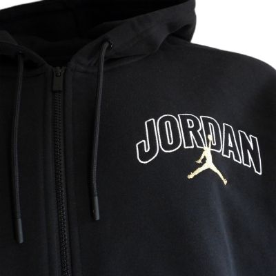 6. Bluza z kapturem Air Jordan Brooklyn Fleece Full-Zip Hoodie Czarna - IB7908-011