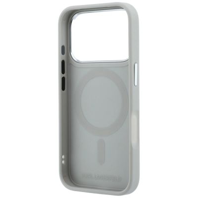 7. Etui Karl Lagerfeld Point & Choupette Sketch MagSafe na iPhone 18 Pro Max / 17 Pro Max - szare