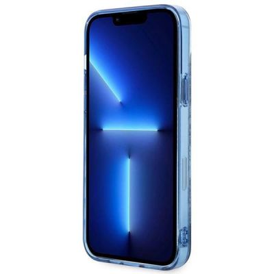 5. Etui Guess Porcelain Collection na iPhone 14 Plus - niebieskie