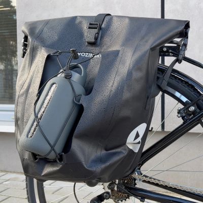 16. Wozinsky wodoodporna torba rowerowa sakwa na bagażnik 25l czarny (WBB24BK)