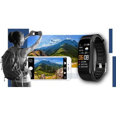 9. Smartwatch GIEWONT Czarno Granatowy 2 Paski GW200-6