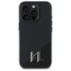 3. Etui Karl Lagerfeld Silicone Shadow Metal Initial MagSafe na iPhone 16 Pro - czarne