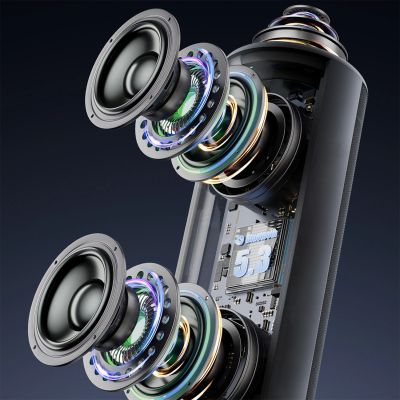14. Głośnik bezprzewodowy Dudao Y21Pro podświetlany RGB Bluetooth 5.3 - czarny