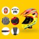 4. Kask rowerowy Rockbros TT-32SOYB-S dziecięcy z odpinaną szczęką rozmiar S - żółto-pomarańczowy