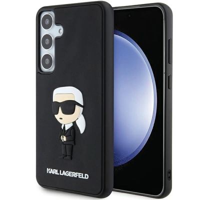 Etui Karl Lagerfeld 3D Rubber Ikonik na Samsung Galaxy S24+ - czarne