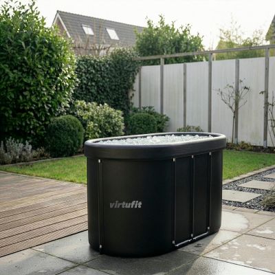 7. VIRTUFIT WANNA LODOWA OWALNA 500 LITRÓW ANTRACYT Z AKCESORIAMI