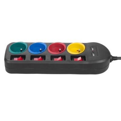 7. MACLEAN LISTWA ZASILAJĄCA 4 GNIAZDA 2XUSB MCE229B