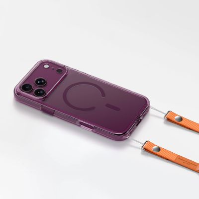 8. Etui AMAZINGTHING Minimal Mag Lens Case na iPhone 18 Pro z osłoną aparatu i mocowaniem na smycz kompatybilne z MagSafe - fioletowe