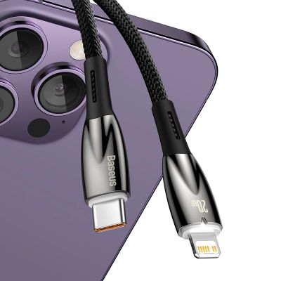 4. Kabel Baseus CADH000101 Lightning - USB-C PD 20W 480Mb/s 2m - czarny