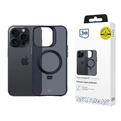 37. Etui 3mk Smoke Case Mag&Stand na Apple iPhone 16 pro max - czarne