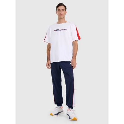 T-shirt oversize z nadrukiem męski 4F 4FRAW25TTSHM3227-10S