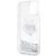 7. Etui Karl Lagerfeld Glitter Choupette Head na iPhone 12 / iPhone 12 Pro - srebrne