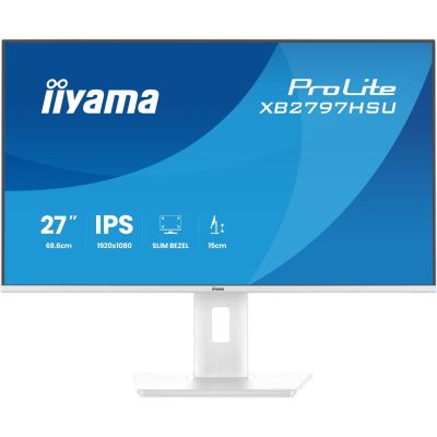 23. iiyama ProLite XB2797HSU-W1 monitor komputerowy 68,6 cm (27") 1920 x 1080 px Full HD LED Biały