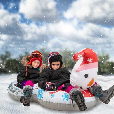 28. ŚLIZG SANKI DMUCHANE 2 OSOBOWE SNOWMAN 138x74x80CM