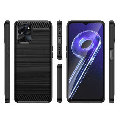 3. Carbon Case etui do Realme 10 5G / Realme 9i 5G elastyczny silikonowy karbonowy pokrowiec czarne