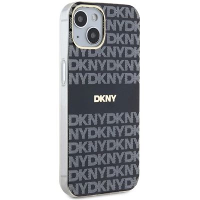 4. Etui DKNY IML Mono & Stripe MagSafe na iPhone 15 / 14 / 13 - czarne