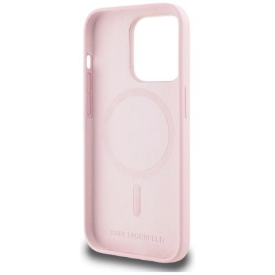 7. Etui Karl Lagerfeld Silicone Karl&Choupette MagSafe na iPhone 14 Pro Max - różowe