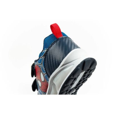 7. Leomil buty sportowe dziecięce sneakersy Spiderman lekkie na rzep czarne niebieskie
