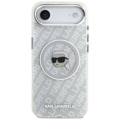 3. Etui Karl Lagerfeld IML Karl Head Logo MagSafe na iPhone Air -szare