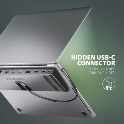 8. Axagon HMC-4KX3 stacja dokująca Przewodowa USB 3.2 Gen 1 (3.1 Gen 1) Type-C Szary