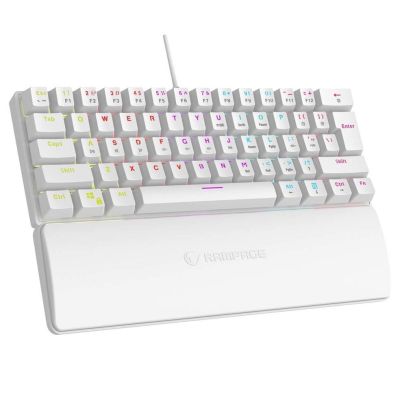 5. RAMPAGE KLAWIATURA MECHANICZNA PLOWER K60 Biała