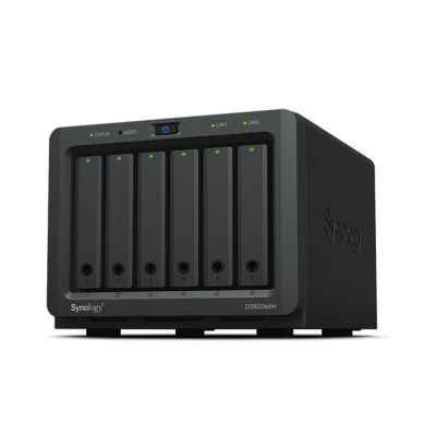 NAS Synology DS620slim; Tower; 6x (2.5" SATA HDD); Intel Celeron J3355; 2GB DDR3L (max. 6GB), 2x 1GbE RJ-45
