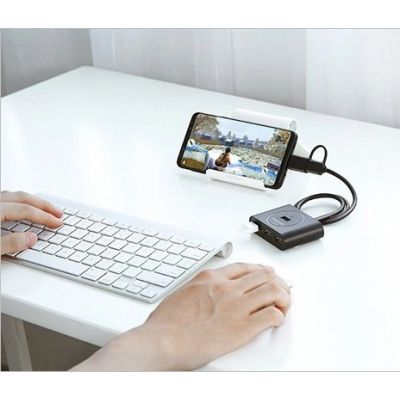 3. Ugreen rozdzielacz HUB 4x USB 3.2 Gen 1 (kabel 0,5 m) czarny (20290)