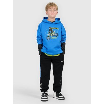 6. Bluza dresowa loose z kapturem chłopięca 4F 4FJRSS26TSWSM2814-33S