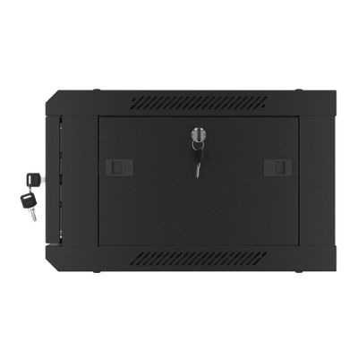 11. SZAFA INSTALACYJNA RACK WISZĄCA 19" 4U 600X450 CZARNA DRZWI PERFOROWANE LANBERG (FLAT PACK)